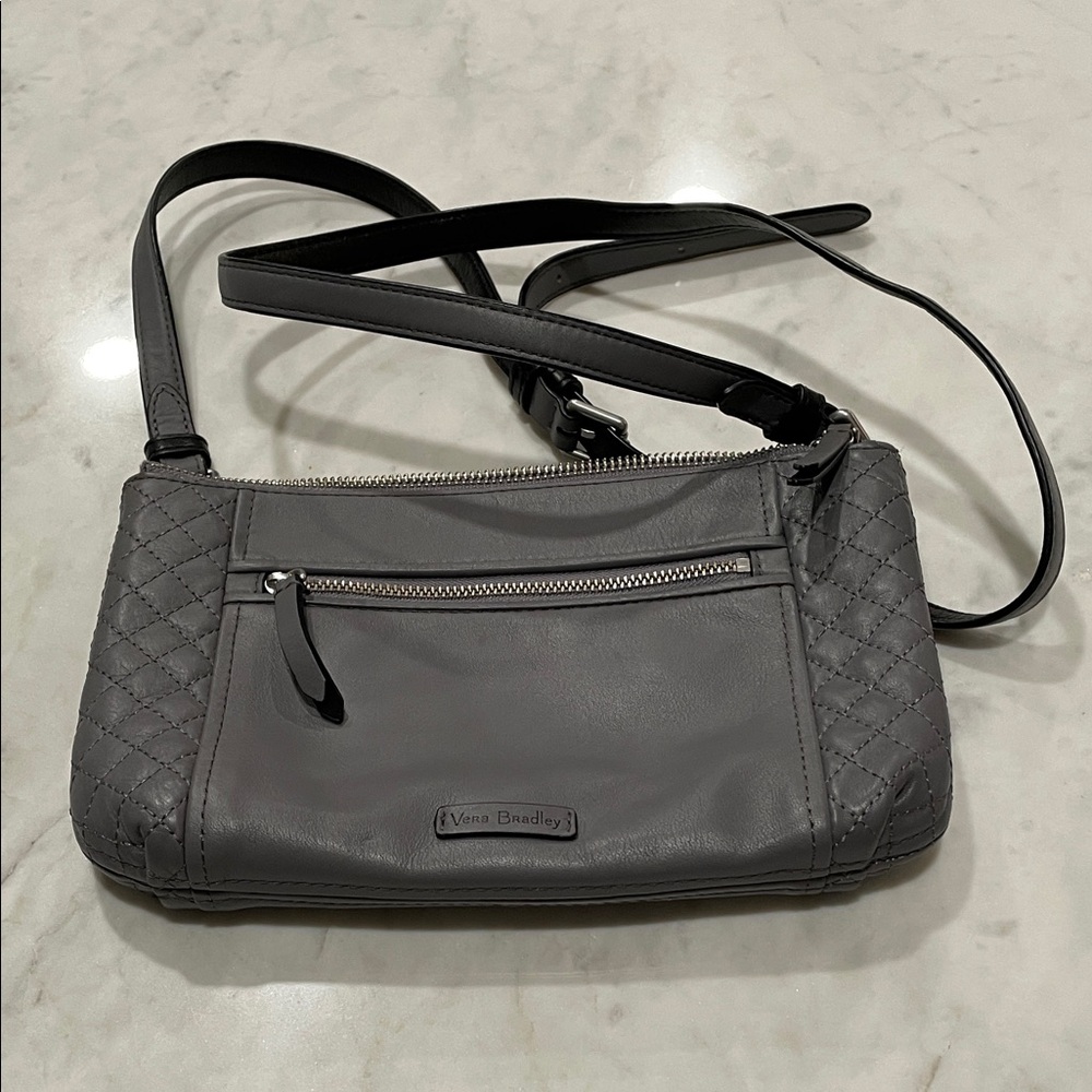Vera Bradley Gray Quilted Crossbody Bag